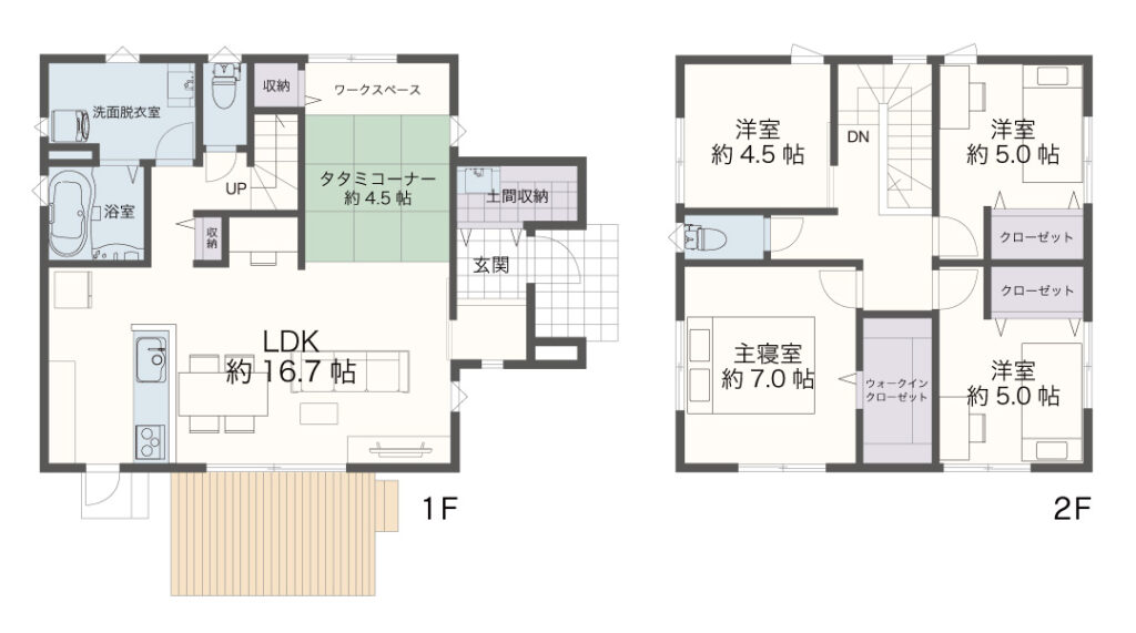 35坪の間取り成功例|おしゃれで住みやすい家づくりのコツ|ブログ|トコスホーム | 鳥取・米子・松江・出雲の新築住宅 | アート建工