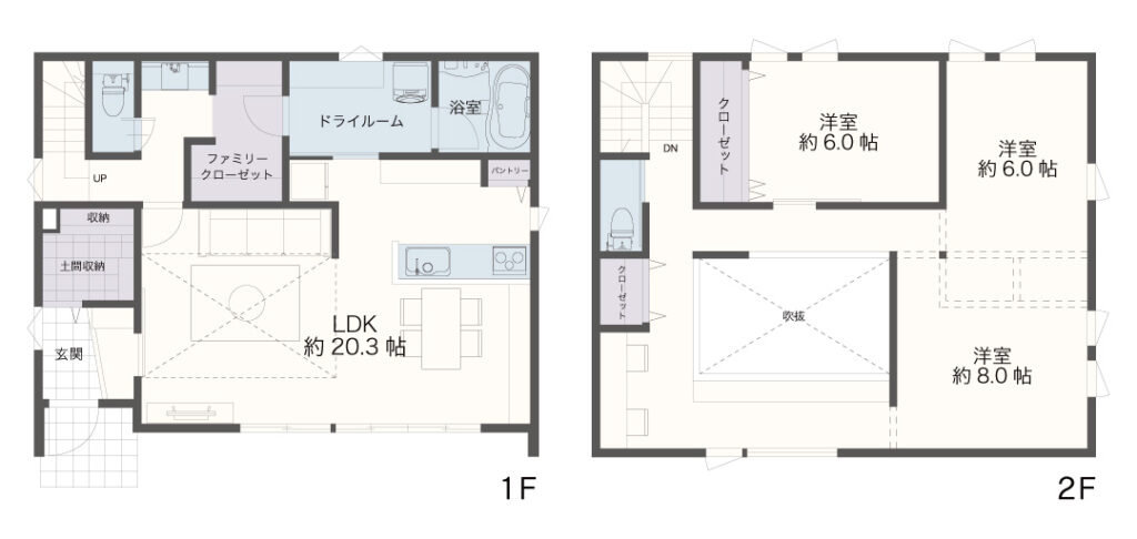 35坪の間取り成功例|おしゃれで住みやすい家づくりのコツ|ブログ|トコスホーム | 鳥取・米子・松江・出雲の新築住宅 | アート建工